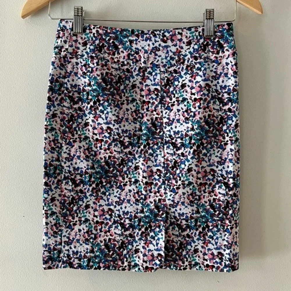 Margaret M Petites Stretch Straight Pencil‎ Mini Skirt Abstract PXS